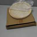 Wood Round Tray for Wooden Coffee Table Decor, Wood Raise Candle Tray Holder Plate,Farmhouse Small Decorative Trays Beade, Rustic Serving Tray for Kitchen Table, Home Decor, Living Room, Brown