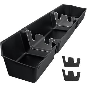 AUXKO Underseat Storage Box for 2015-2024 Ford F-150 SuperCrew/Crew Cab & 2017-2024 F-250 F-350 F-450 F-550 Super Duty | No-Drill Installation, Upgraded Detachable Design, Maximize Truck Storage Space