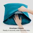 Bedsure Satin Pillowcase 2 Pack Similar to Silk Pillow Cases Standard Size, Pillow Case for Sleeping Women with Envelope Closure, Gifts for Women Men, Teal, 20x26 Inches, 2pcs