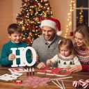 Roowest 37 Pcs Christmas HOHOHO Decorations DIY Foam Hanging Peppermint Ornaments for Christmas Tree Candy Lollipop Craft for Xmas Tree Home Supplies