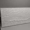 Boiee Art,24x48Inch Handmade Wrapped Canvas Paintings Pure White Textured Feather Wall Art Minimalist Style Vertical Contemporary Artwork Framed Art Wall Decor