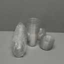 Qeirudu 16 Oz Round Bottom Clear Plastic Cups with Strawless Sip Lids, 50 Pack Disposable Iced Coffee Cups To Go Cups for Cold Drinks, Smoothie, Juice, Milkshake