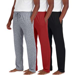 3 Pack Men's Pajama Pants Lounge Sleepwear PJ Comfy Bottoms with Pockets (XL)