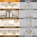 Brushed Nickel Bathroom Light Fixtures 3-Light Crystal Vanity Lights