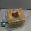 Rattan Tissue Box Cover Square, Hand Woven Wicker Tissue Holder, 5.5 x 5.5 X 5.7 inch, Natural