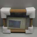 MUYE 8x10 Floating Frame Set of 2,Double Glass Rustic Photo Frame for Wall Hanging or Tabletop Standing,Display Any Size Photo up to 8x10,Natural