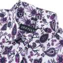 Women's Blouses Casual Long Sleeve Work Button Down Dress Hawaiian Shirts Tops (L)