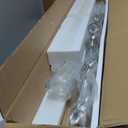 MELUCEE 6-Light Track Lighting Kit Brushed Nickel Semi Flush Mount Ceiling Light Fixture with 6 Rotatable Light Heads, Industrial Accent Lighting for Foyer Art Wall Kitchen, Clear Glass Shade