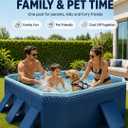 Foldable Pool for Adults with Ground Cloth 115"×65"×22"