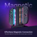 NexiGo Enhanced Controller Charger Compatible with Nintendo Switch 2, Charging Dock for Joy-Pads with Sound Alerts and Charging Indicator, USB Type-C Charging Cable Included