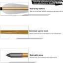 33inch Wooden Arrows Handmade Tradition Target Arrows with Turkey Feather Fletching with Field Points for Recurve Bow Longbow Archery Practice 12PACK