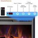 Electric Fireplace, Electric Fireplace Inserts, Recessed Fireplace Heater with Remote Control, Adjustable Flame Colors, Timer&Overheating Protection, 750/1500W, 35" W X 27" H