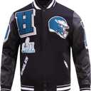 Pro Standard Mens NFL Philadelphia Eagles Mash Up Varsity Jacket Black 3XL