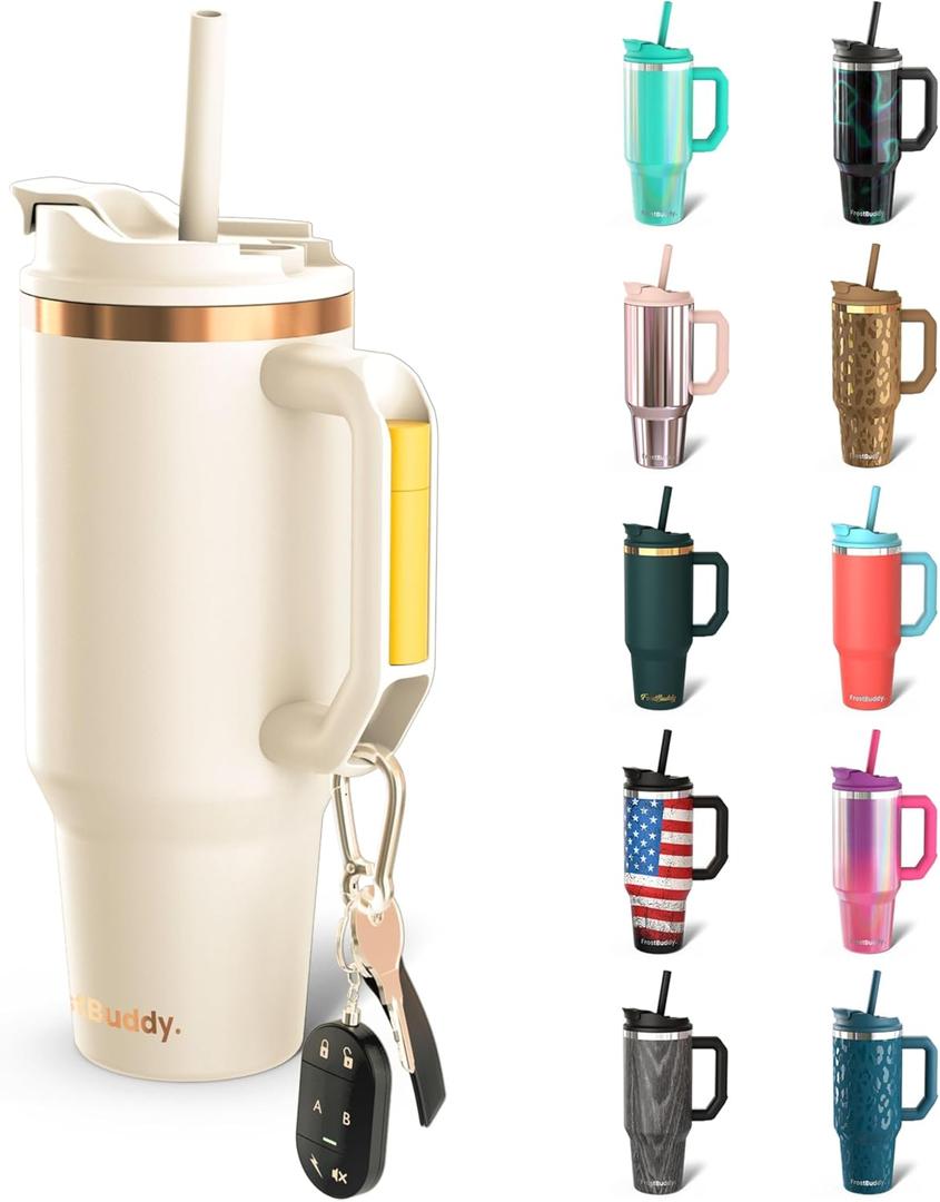 Frost Buddy Thicc Buddy - 40 oz Stainless Steel Vacuum Insulated Tumbler with Lid and Straw for Water - Travel Mug Cupholder Friendly - Gifts for Women Men Him Her (Copper Kiss) Frost Buddy Thicc Buddy - 40 oz Stainless Steel Vacuum Insulated Tumbler with Lid and Straw for Water - Travel Mug Cupholder Friendly - Gifts for Women Men Him Her (Copper Kiss)