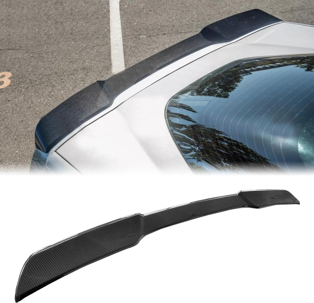 Rear Spoiler Wing Compatible with 2005-2013 Chevy Chevrolet Corvette C6 ZR1 H Style Rear Trunk Lid Wing Spoiler (Carbon Fiber)