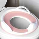 Jool Baby Potty Training Seat for Boys and Girls With Handles, Fits Round & Oval Toilets, Non-Slip with Splash Guard, Includes Free Storage Hook (Pink)