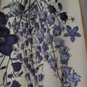 VIYYIEA Vintage Framed Botanical Wall Art Decor, Living Room Bedroom Blue Campanula Pictures Retro Wall Decor, Framed Canvas Prints Artwork, Farmhouse Flower Paintings,8x10 Inch