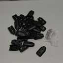 VioraWhite 16 Pcs Rope Clamps, Reusable Rope Clamp 3/8 Inch Black Plastic Cord Connector Suitable for 7-8 mm Nylon or Braided Cord