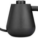 Soma Stainless Steel Gooseneck Coffee & Tea Kettle, Black, 1 Liter, Stovetop