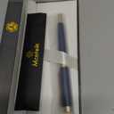 Blue Lacquer Rollerball Pen - Stunning Luxury Pen, 24K Gold Plating, Schmidt Refill, Precision Flow Ink, Fancy Roller Ball Gift Set for Men & Women, Professional, Executive Office, Nice Pens