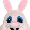 Bunny Mascot Head Costume Rabbit Animal Head Mask Cosplay Dress Halloween Party Suit