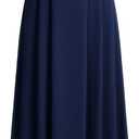 MISSMAY Women's Formal Floral Lace 2/3 Sleeves Long Evening Party Maxi Dress (Blue, M)