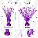 Crowye 3 Pieces Metallic Foil Spray Centerpiece Birthday Table Decoration Star Burst Centerpieces Graduation Table Decor for Birthday 2026 Party Holiday(Purple)