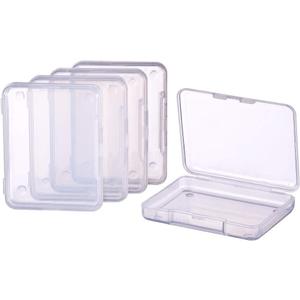 BENECREAT 18 Pack 2.63x2x0.47 Inches Rectangle Clear Plastic Bead Storage Containers Box Drawer Organizers with lid for Items,Earplugs,Pills,Tiny Bead,Jewelry Findings