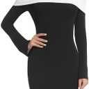 Topcloset Women's Party Dress Long Sleeve Off Shoulder Dress Sexy Elegant Bodycon Cocktail Mini Dresses XS