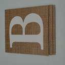 Burlap Print Baby Shower Boxes for Gender Reveal Party Gender Neutral Baby Shower Centerpiece Decor - 4 Pcs Burlap Grain Baby Cubes Baby Blocks with Letters, Rustic Baby Shower Decorations