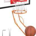 Basketball Return Attachment, Sturdy Metal Basket Ball Return Training Aid, Ideal for Single-Person Outdoor or Indoor Basketball Shooting Training