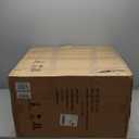 Amazon Basics Dual Compartment Recycling Trash Can with Soft-Close Lid and Removable Liner Buckets, 60 Liters, Rectangular, Grey, Silver