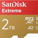 SanDisk 2TB Extreme microSDXC UHS-I Memory Card with Adapter - Up to 240MB/s, C10, U3, V30, 4K, 5K, A2, Micro SD Card- SDSQXAV-2T00-GN6MA