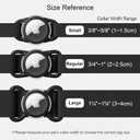 2 x Waterproof Airtag Holder for Dog Collar, Soft Full-Body Protective Airtag Holder for Dog & Cat Collars, Ultra-Durable, Easy Installation, Lightweight Clear Airtag Case (Rose, Small)