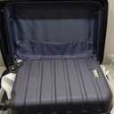 Coolife Luggage 3 Piece Set Suitcase Spinner Hardshell Lightweight TSA Lock (Navy, 20/24/28)