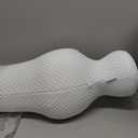 Small Mermaid Body Pillows, Cooling One Piece Body Pillows for Adults, Long Pillow for Bed, Full Memory Foam Body Pillow, Big Hugging Pillows, Soft Firm Body Pillow for Side Sleeper/Pregnancy (Light Blue & White)