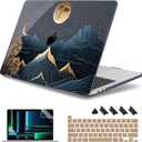 May Chen Compatible with MacBook Pro 16 inch Case 2020 2019 Release A2141 with Touch Bar&Touch ID, Plastic Hard Shell Case with Keyboard Cover + Screen Protector, Starry Mountain