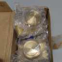 parro Gold Interior Door Knobs Interior for Closet Dummy, Pismo Knob Door Handles with Non Locking, Satin Brass for Elegant Style
