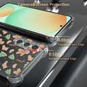 2 x Christmas Phone Case for Samsung Galaxy S24 FE - Clear Soft Flexible TPU Protective Case with Gingerbread Man Design, Anti-Slip Shockproof Holiday Cover for Boys Girls (6.4 Inch)