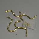 Gisafai 4 Pcs Heavy Duty Metal Wall Mount Closet Rod Center Support Bracket - 1 Inch Clothes Storage Hanger for Shelf (Satin Brass)