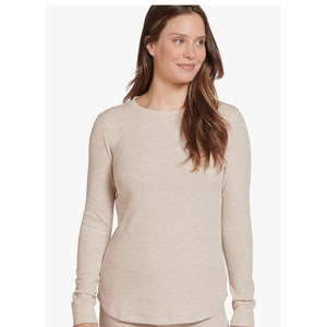Jockey Women's Loungewear Long Sleeve Waffle Crew M