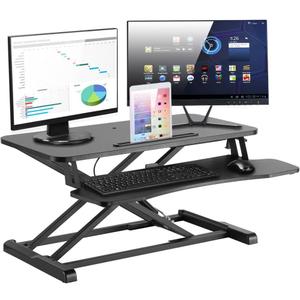 Sit-Stand Desktop Workstation Black. Size 100×50.5×16cm
