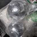 Youdepot Disco Ball 4" Inch,Silver Hanging Ball with Attached String for Ring,Reflects Light,Fun Party Home Bands Decorations,Party Favor.