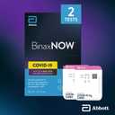 BinaxNOW COVID-19 Antigen Self Test, 1 Pack, 2 Tests Total, COVID Test With 15-Minute Results Without Sending to a Lab, Easy to Use at Home
