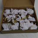 Gold Mercury Glass Ball Christmas Ornaments Set of 12-3.15Luxurious Xmas Tree Hanging Bulb Decorations for New Year Thanksgiving Birthdays Party, Glass Ornaments for Elegant Xmas Halloween Decor