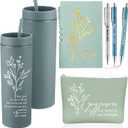 Funnymoom 6 Pcs Employees Appreciation Gift Set for Women, Teacher Principal Appreciation Gifts, Thank You Box for 16 oz Tumbler Makeup Bag Journal Pens Mother's Day for Nurse Mentor Coworke (May You Be Proud, Green)