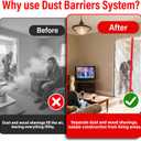 12FT Dust Barrier Poles Kit,Spring Retractable Zipper Wall Poles for Dust Barriers System,Home & Construction,Spring Barrier Loaded Poles for Renovation & Construction Renovation(Exclusive Patent)
