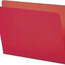 Smead End Tab File Folder, Shelf-Master Reinforced Straight-Cut Tab, Letter Size, Red, 100 Per Box (25710)