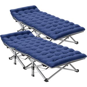 ABORON Camping Cot for Adults, 28 in Wide Folding Bed with Mattress800 lbs Capacity Heavy Duty Frame, 1200D Oxford Cot with Removable Pad and Carry Bag For Camping, Home And Travel