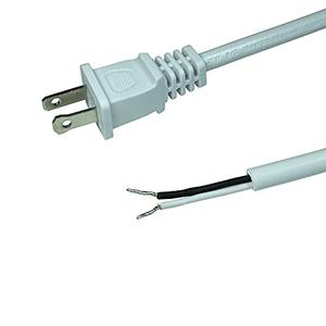 Prong Polarized 18 Gauge 10ft Replacement Power Cord Pigtail Tool Heavy Duty 110V 115V 120V Supply Cable for AC Appliance, NEMA 1-15 Plug US SJTW 18AWG (White)